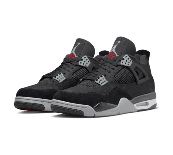 Air Jordan 4 Retro SE Black Canvas - Image 2