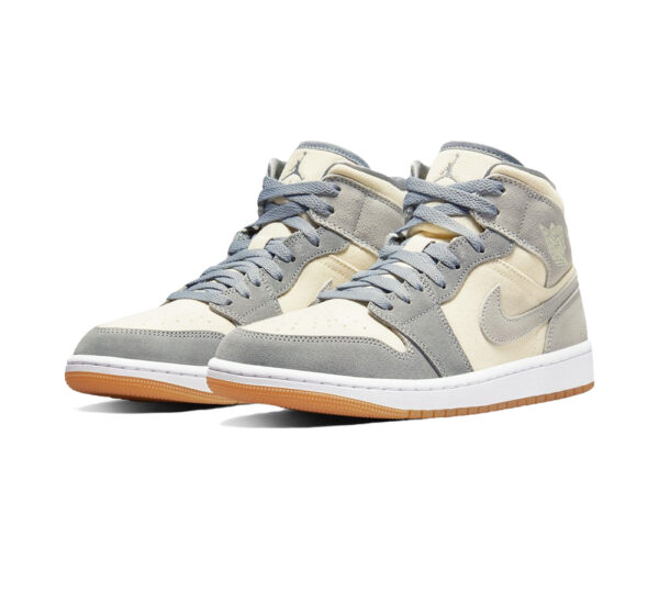 Air Jordan 1 Mid Coconut Milk Particle Grey - Image 2