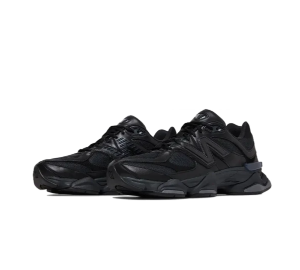 New Balance 9060 Triple Black Leather - Image 2